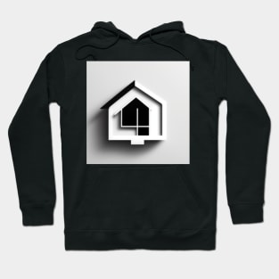 House Black and white Hoodie